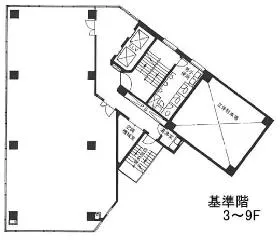 宮益坂プレイス渋谷ビルの基準階図面