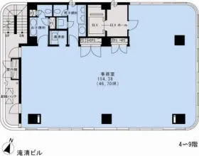 滝清ビルの基準階図面