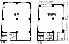 東帽子ビルの基準階図面