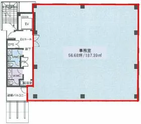 ラウンドクロス渋谷の基準階図面
