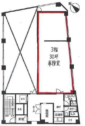 電気工事会館の基準階図面