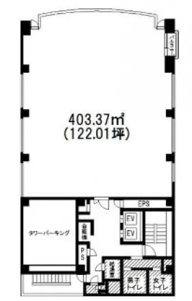 新横浜ナラビルの基準階図面