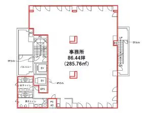 二番町平和ビルの基準階図面