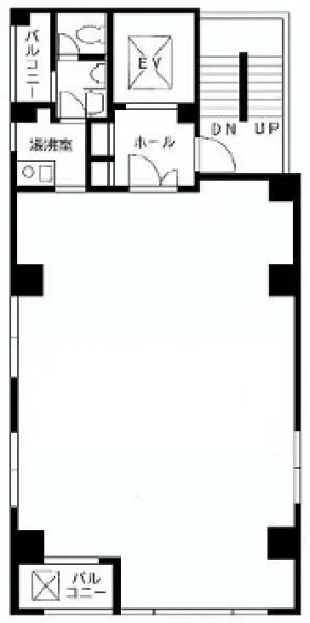 肥後屋ビルの基準階図面