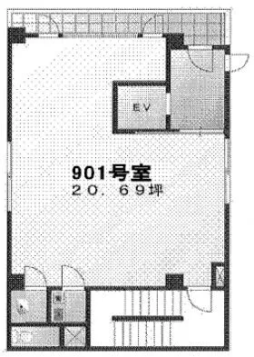 山京第2別館の基準階図面