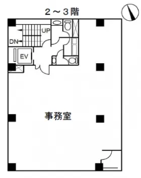 アルファ新富ビルの基準階図面
