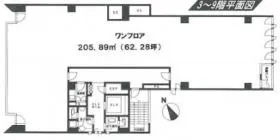 クリハシビルの基準階図面