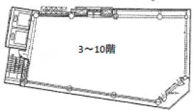 Clover GINZAの基準階図面