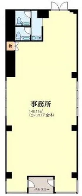 川崎エヌズ3ビルの基準階図面