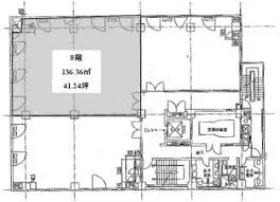 関内駅前マークビルの基準階図面
