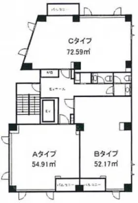 アソルティ横濱馬車道の基準階図面