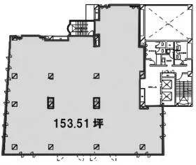 八王子トーセイビルの基準階図面