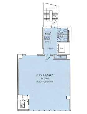 恵比寿Nビルの基準階図面