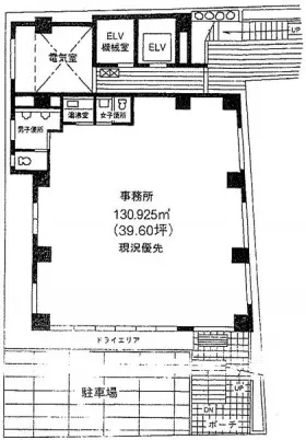 恩田ビルの基準階図面