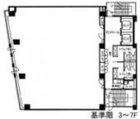 原宿ソフィアビルの基準階図面
