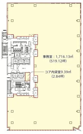 oak meguro(オーク目黒)の基準階図面