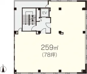 日土地新田ビルの基準階図面