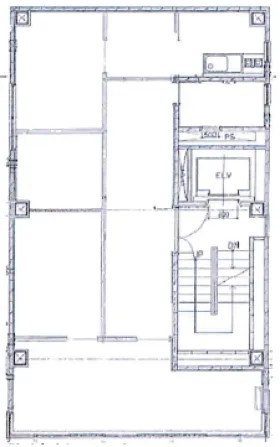 東京資源会館の基準階図面