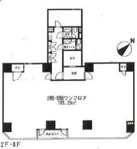ビッグヴァン関内ビルの基準階図面