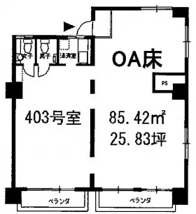 シュロス浅草の基準階図面