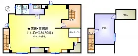 イチカワⅢビルの基準階図面