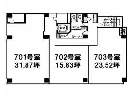 サリュートビルの基準階図面