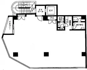 NS BLDGの基準階図面