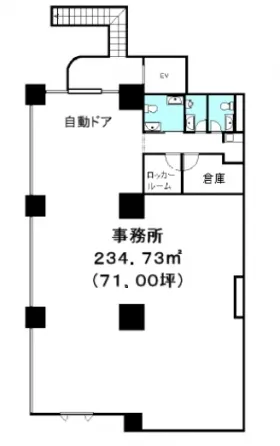 QROCO日本橋ビルの基準階図面
