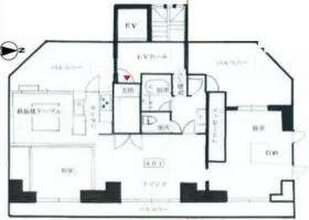 KAZU六本木の基準階図面