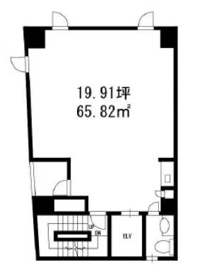 芝大門松本ビルの基準階図面