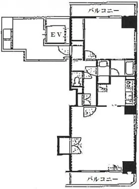 ベルレイン麻布の基準階図面