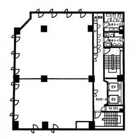 大洋建設関内ビルの基準階図面