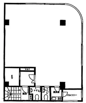 川本ビルの基準階図面