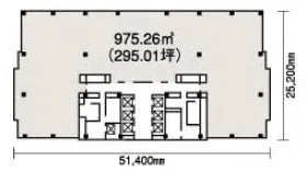 つくば三井ビルディングの基準階図面