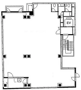 三省堂書店第2アネックスビルの基準階図面