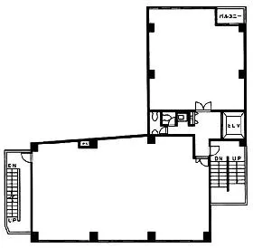 茅場町K-1ビルの基準階図面