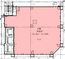 ペルサ新橋ビルの基準階図面