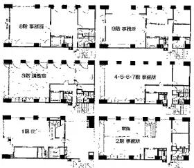 仮)東新橋2丁目ビルの基準階図面