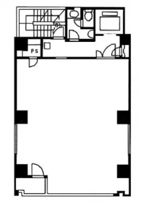 ルート蛎殻町ビルの基準階図面