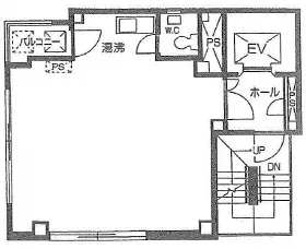三崎町大島ビルの基準階図面
