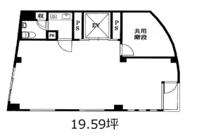 梅村幡ヶ谷ビルの基準階図面