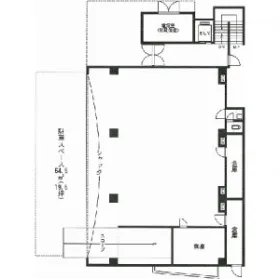 百人町2丁目ビルの基準階図面