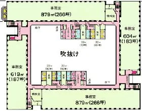 新宿NSビルの基準階図面