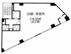 市嶋ビルの基準階図面