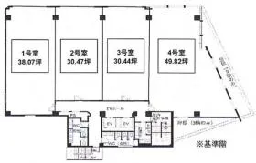 博多祇園ビルの基準階図面