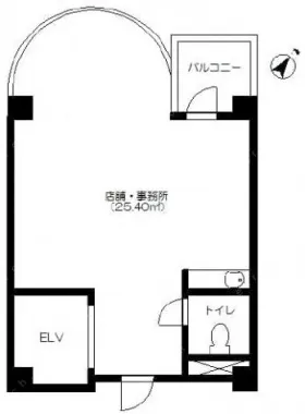 青山丸竹ビルの基準階図面