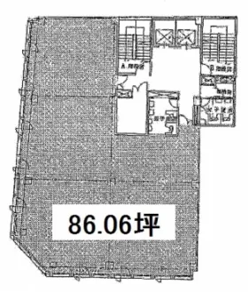 丸国ビルの基準階図面