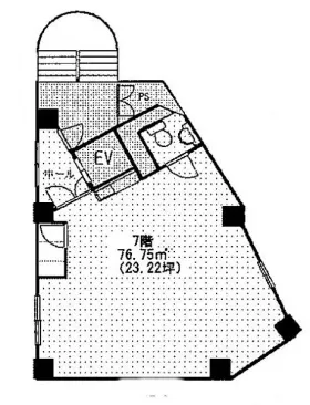 東園ビルの基準階図面