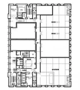 横浜情報文化センターの基準階図面