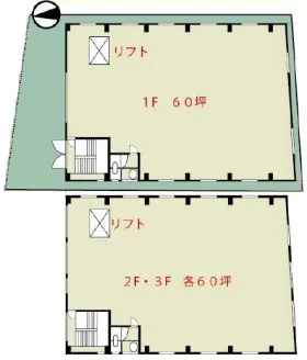 西台4丁目貸倉庫・貸工場の基準階図面